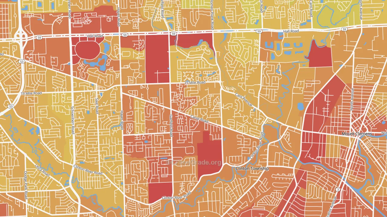 48038, MI Map of Vehicle Theft Rates