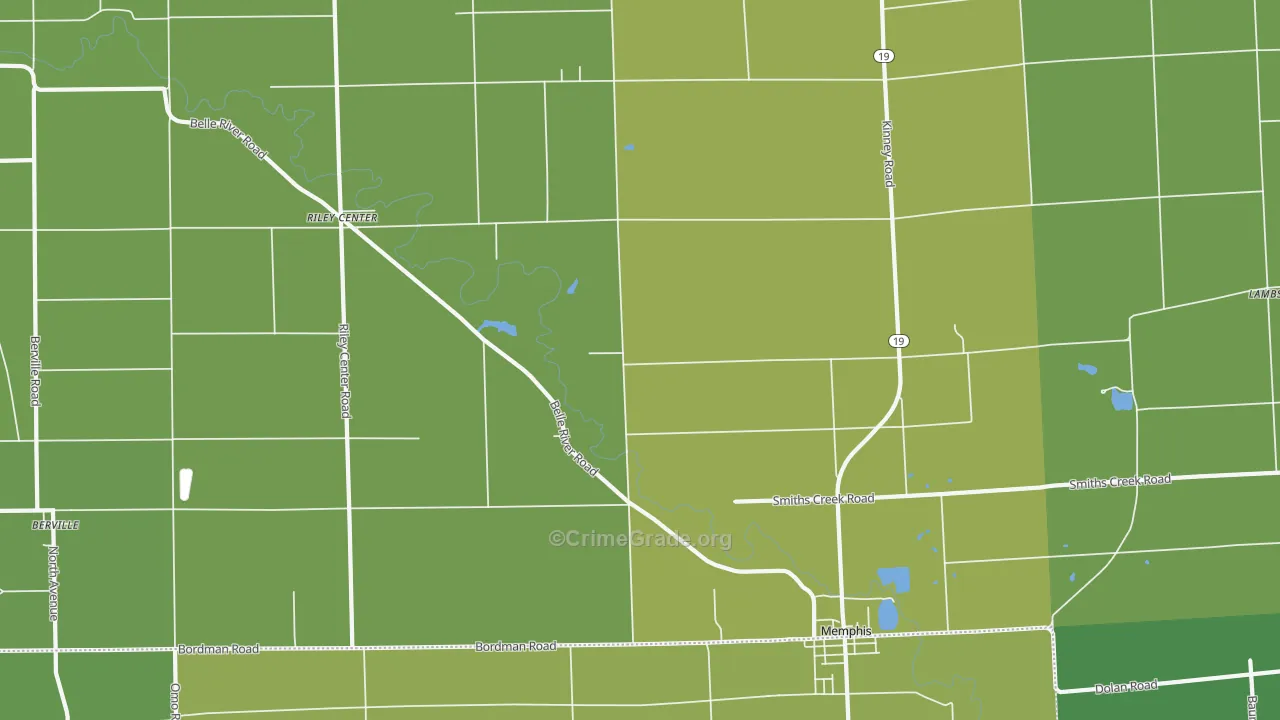 48041, MI Map of Vehicle Theft Rates