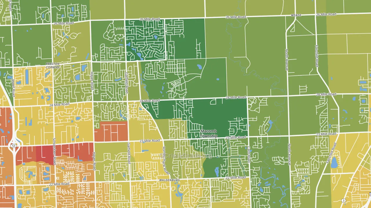 48042, MI Map of Vehicle Theft Rates