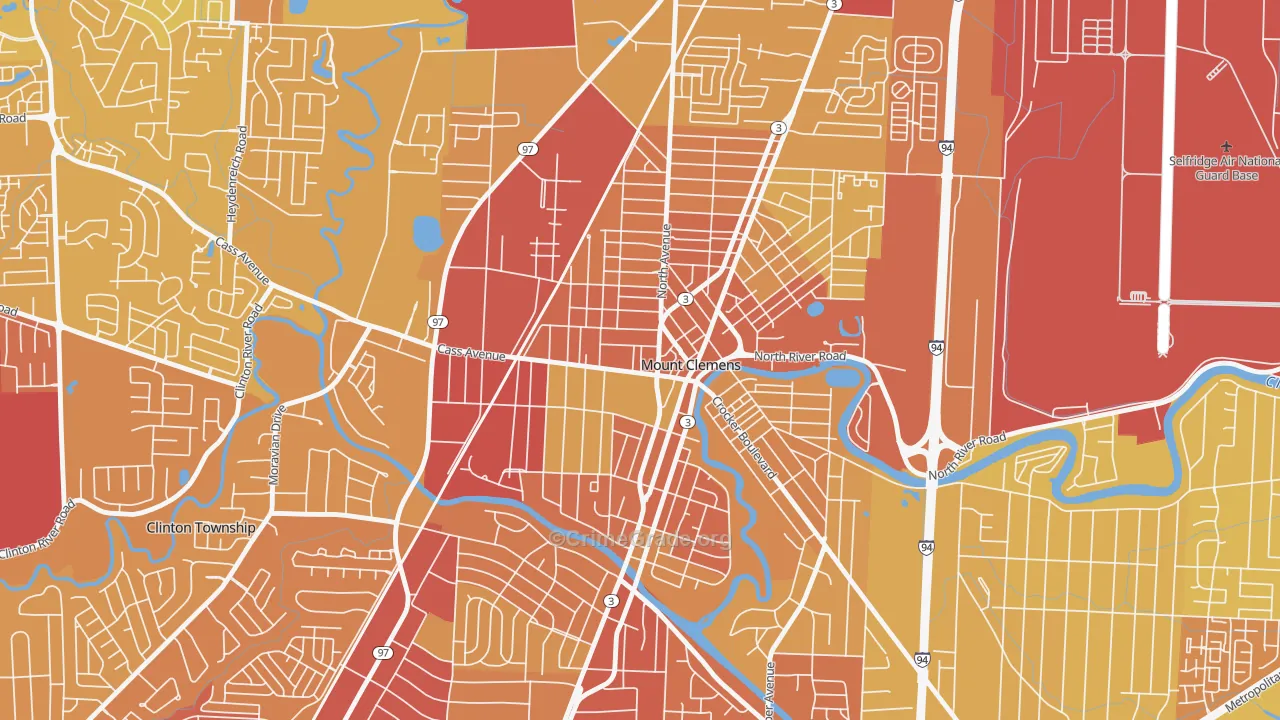48043, MI Map of Vehicle Theft Rates