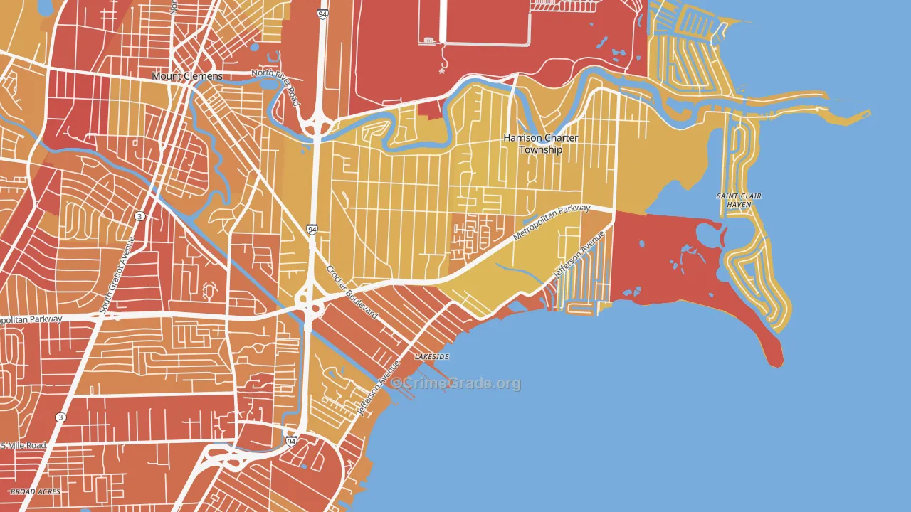 48045, MI Map of Vehicle Theft Rates