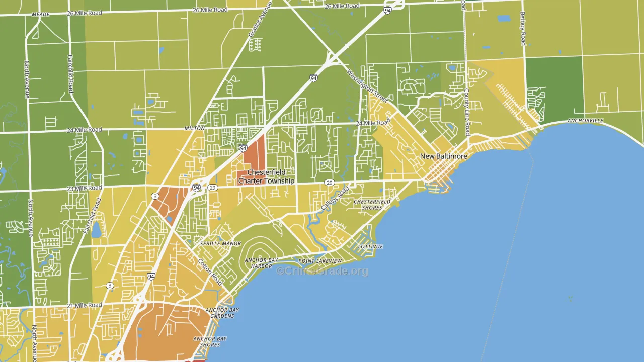 48047, MI Map of Vehicle Theft Rates