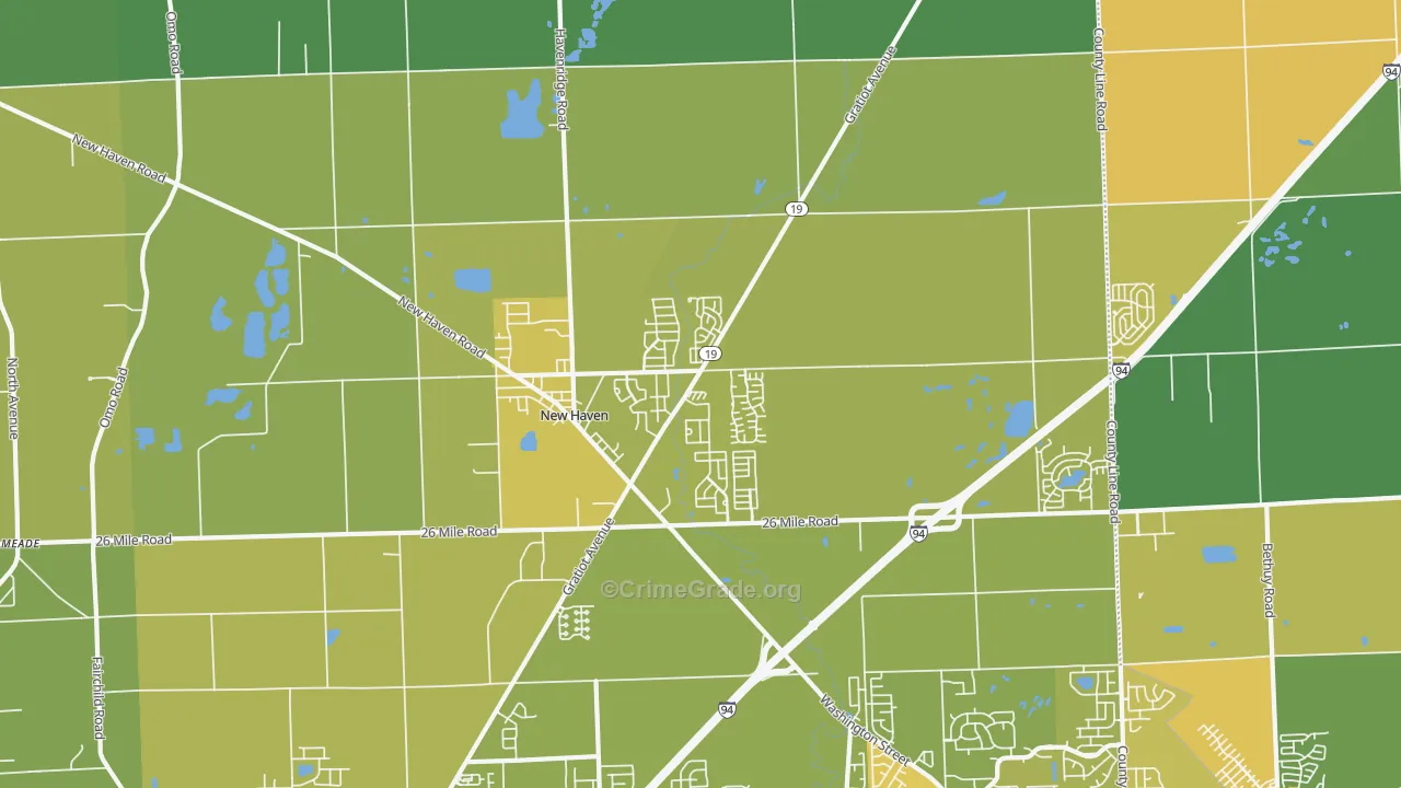 48048, MI Map of Vehicle Theft Rates
