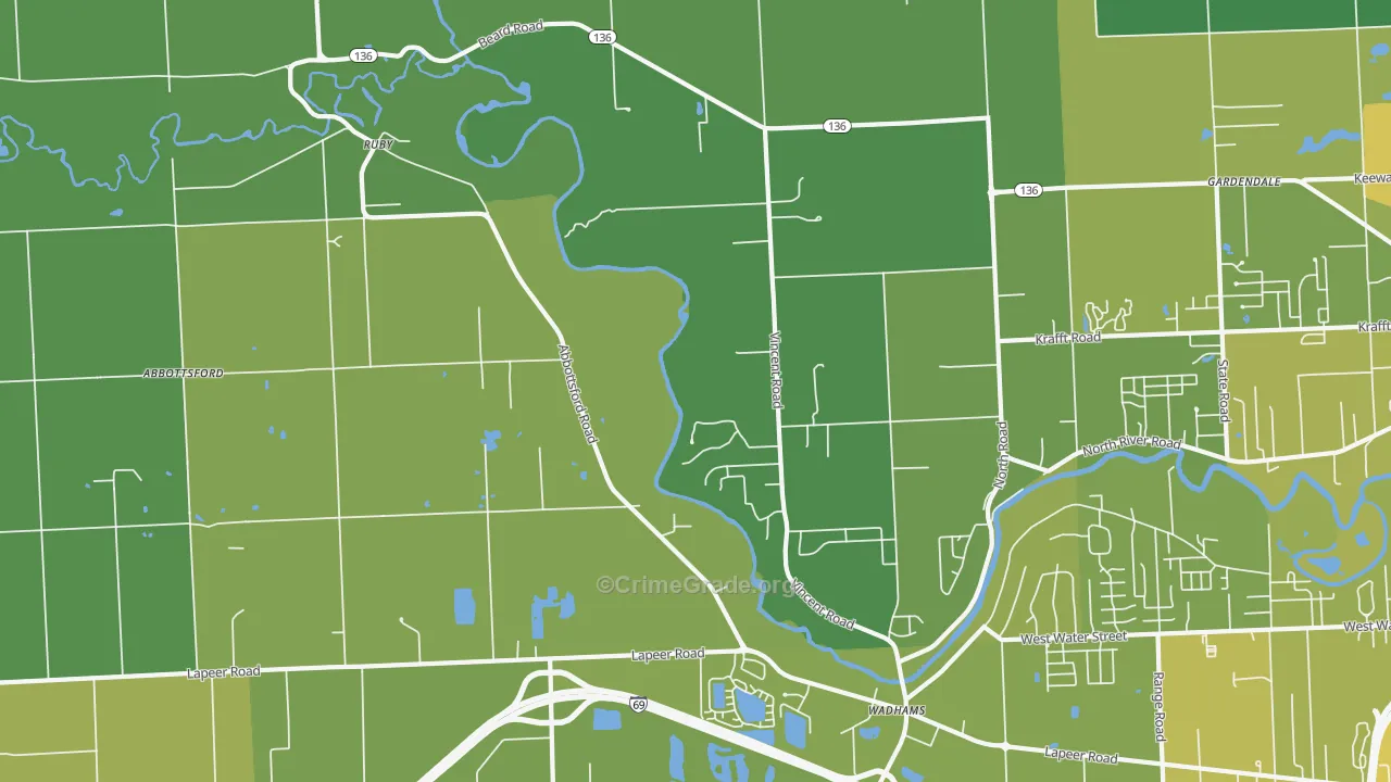 48049, MI Map of Vehicle Theft Rates
