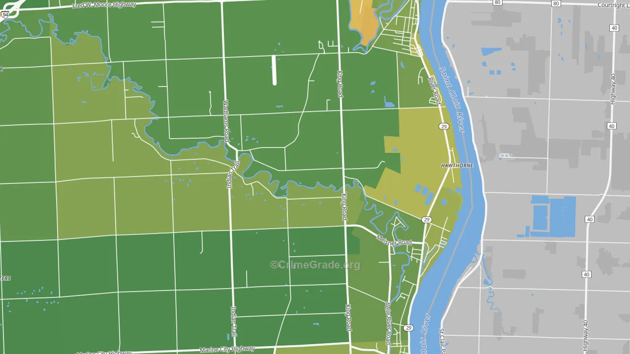 48054, MI Map of Vehicle Theft Rates