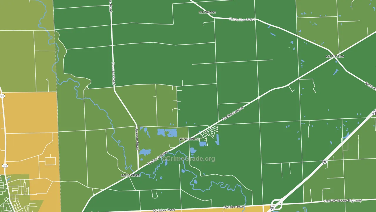 48063, MI Map of Vehicle Theft Rates