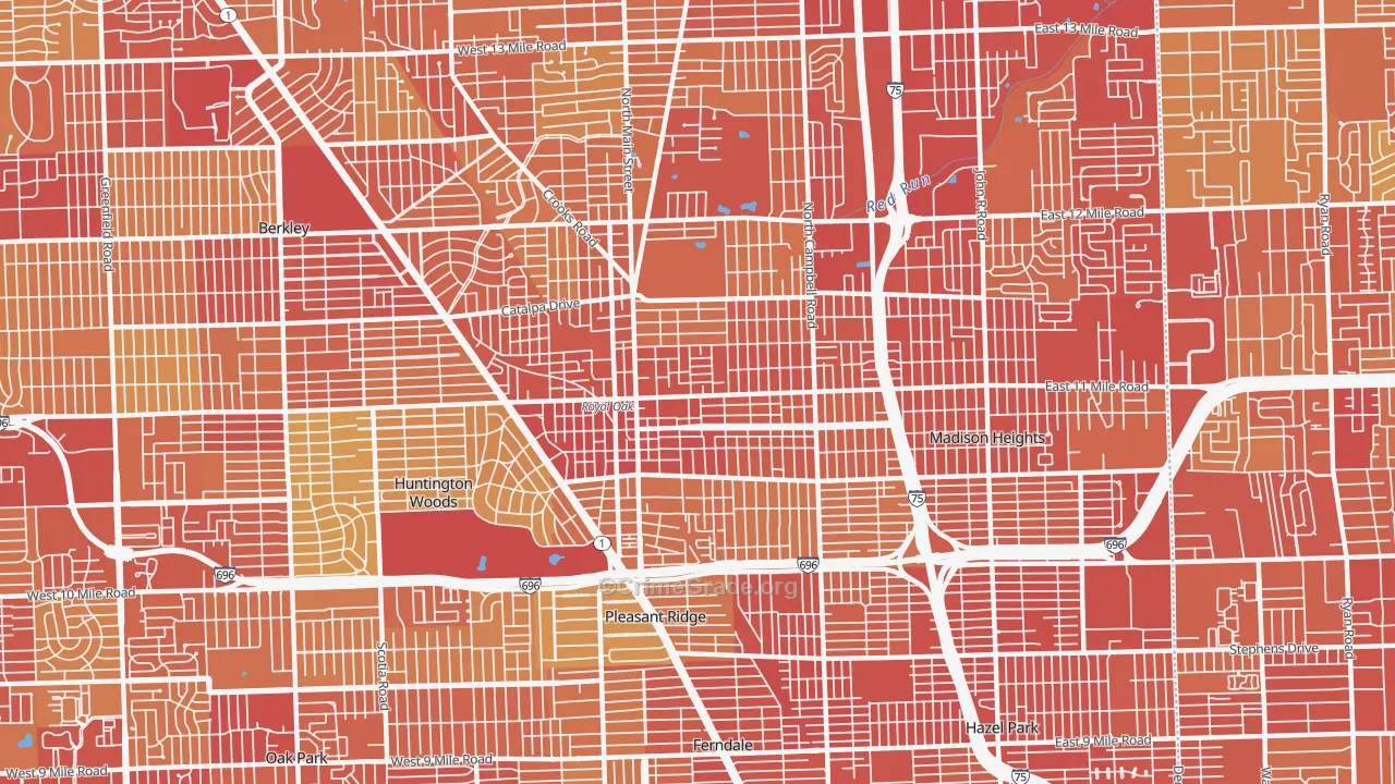 48067, MI Map of Vehicle Theft Rates