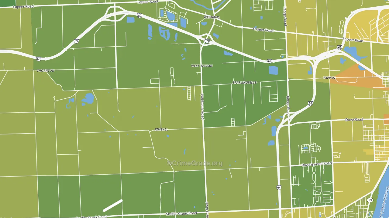 48074, MI Map of Vehicle Theft Rates