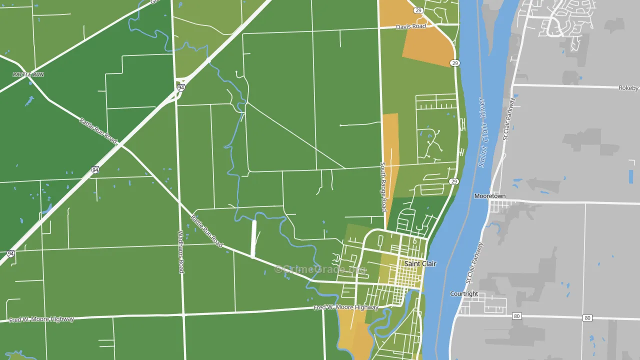 48079, MI Map of Vehicle Theft Rates