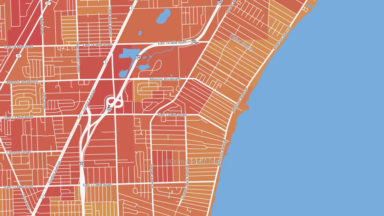 48082, MI Map of Vehicle Theft Rates