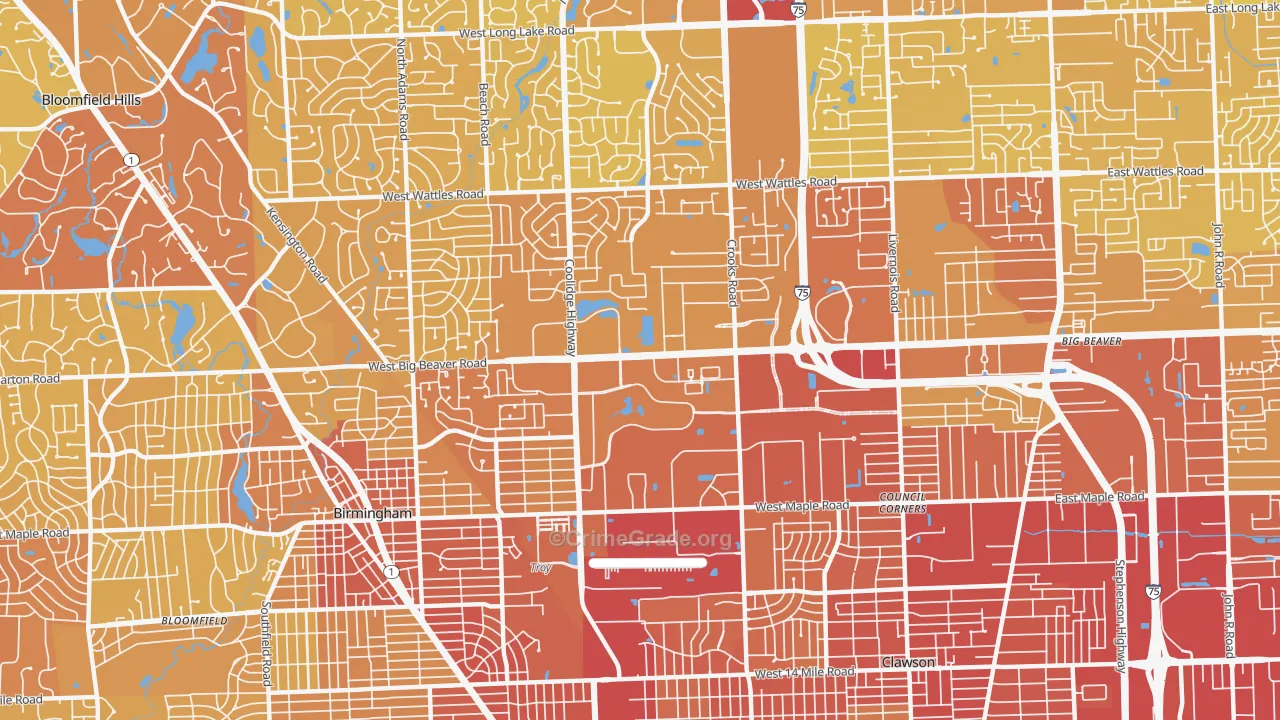 48084, MI Map of Vehicle Theft Rates