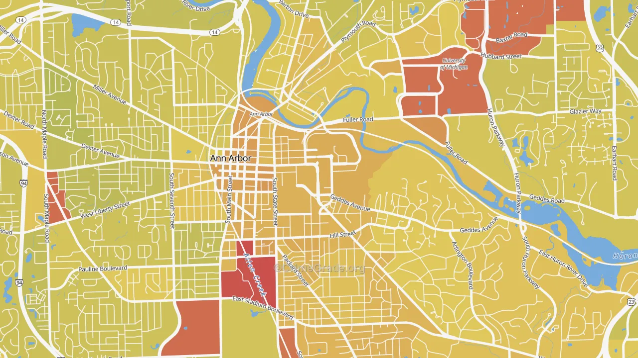 48109, MI Map of Vehicle Theft Rates