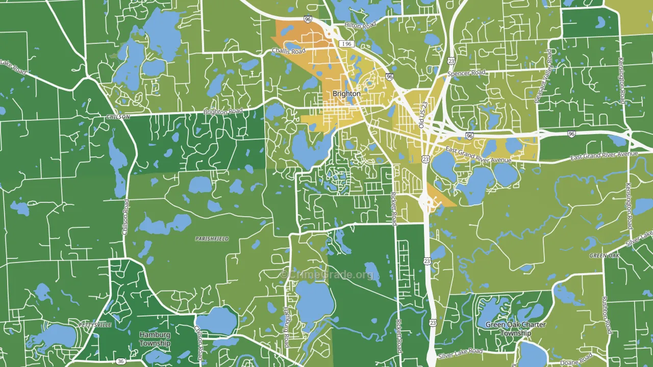 48116, MI Map of Vehicle Theft Rates