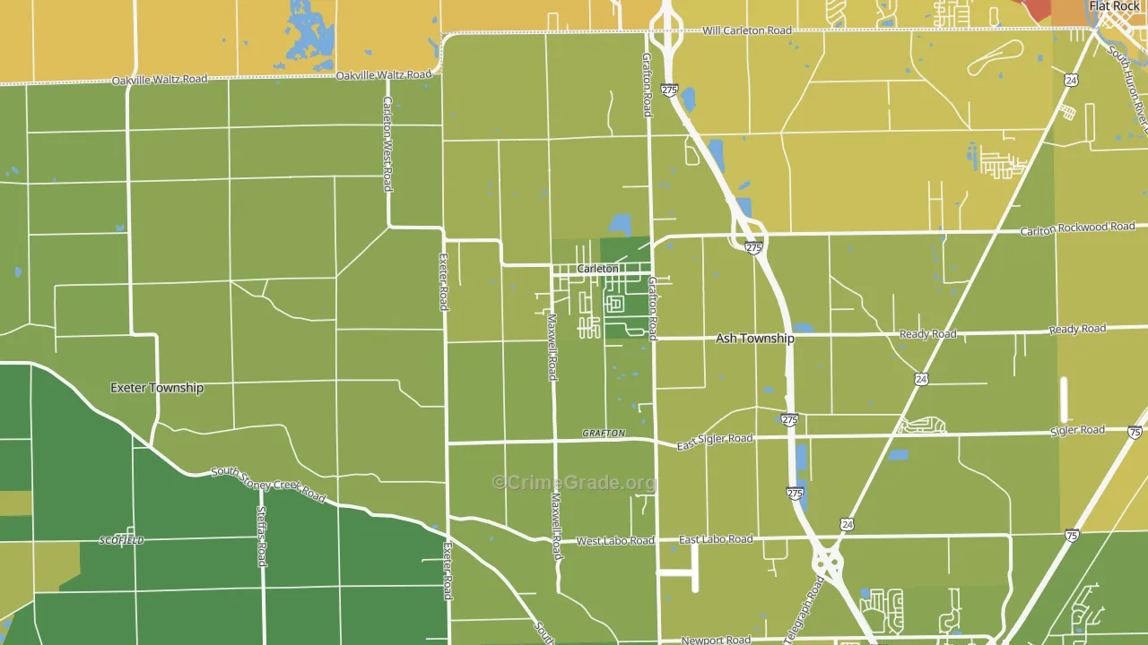 48117, MI Map of Vehicle Theft Rates