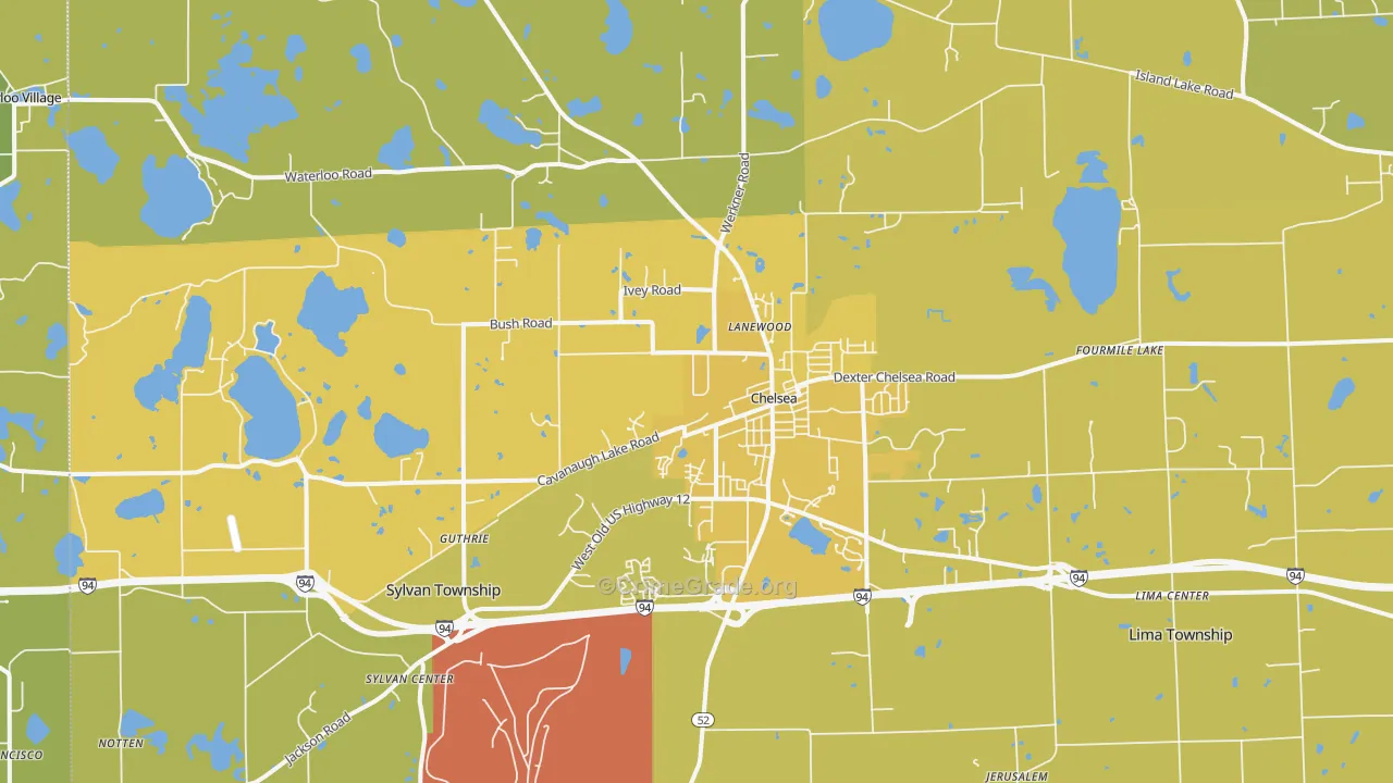 48118, MI Map of Vehicle Theft Rates