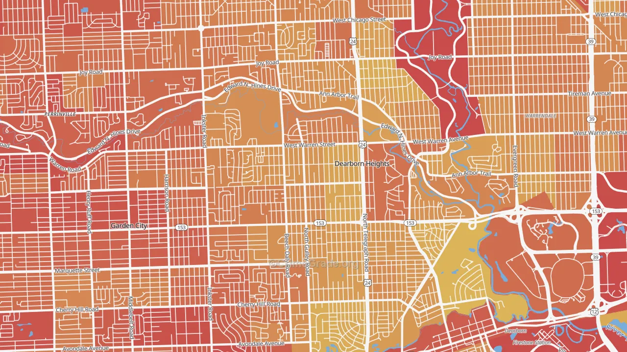 48127, MI Map of Vehicle Theft Rates