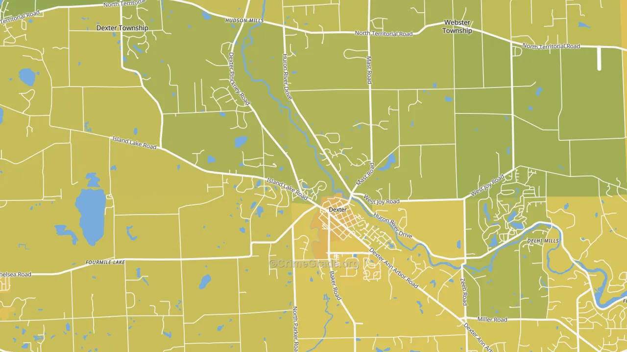 48130, MI Map of Vehicle Theft Rates