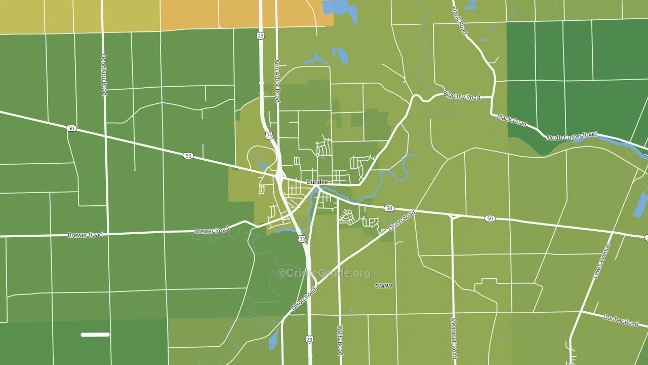 48131, MI Map of Vehicle Theft Rates