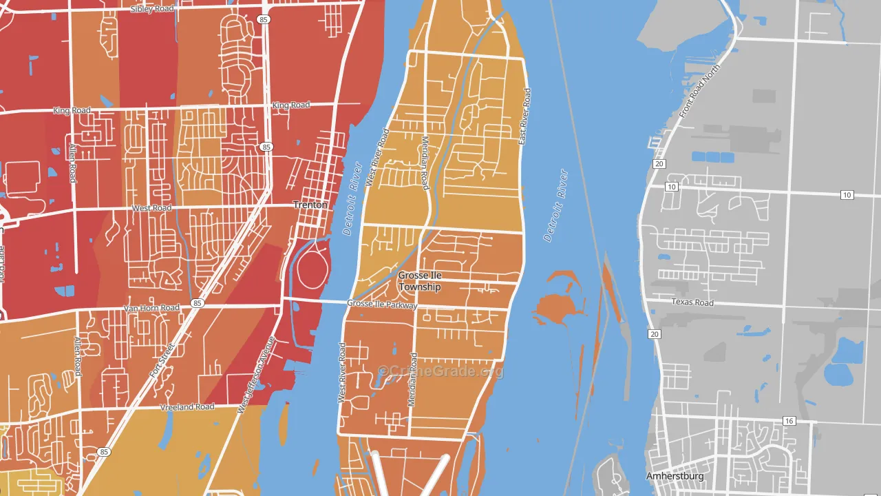 48138, MI Map of Vehicle Theft Rates