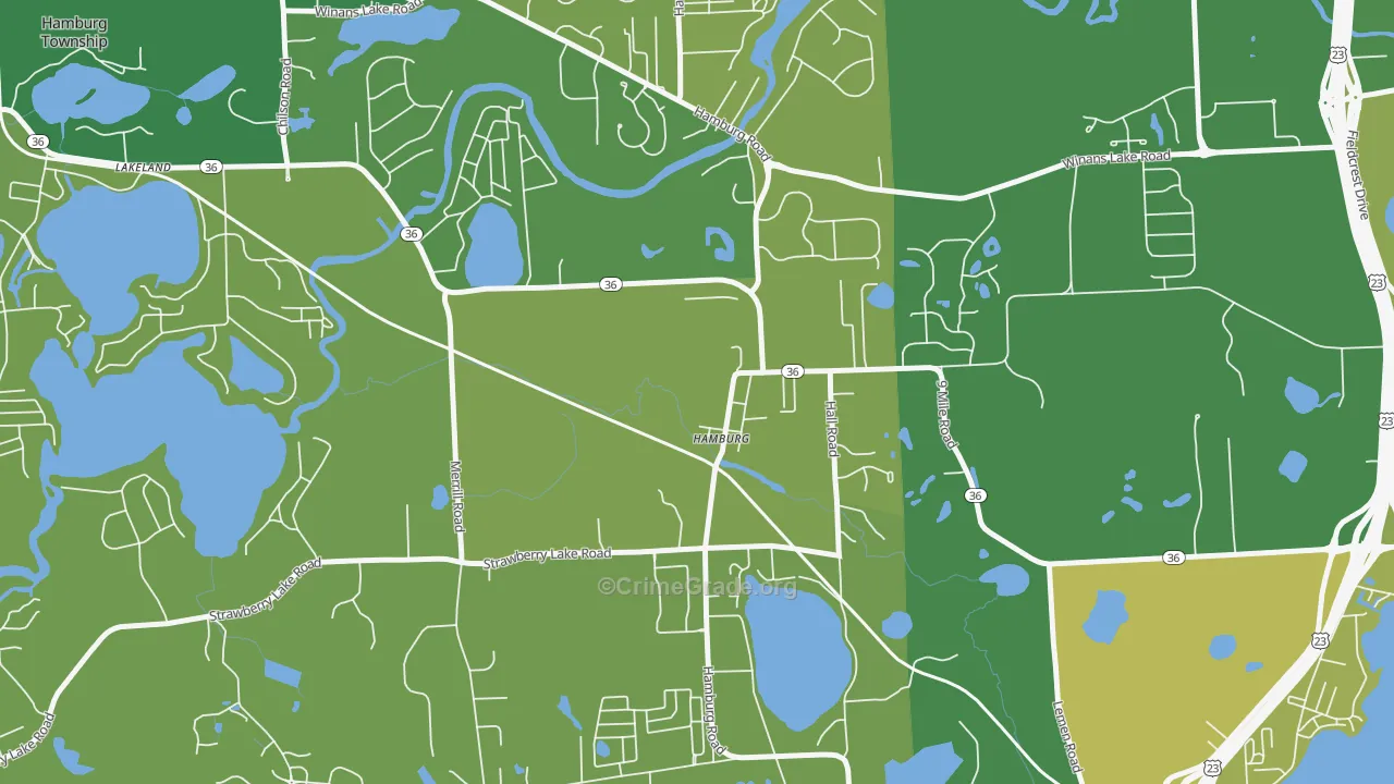 48139, MI Map of Vehicle Theft Rates