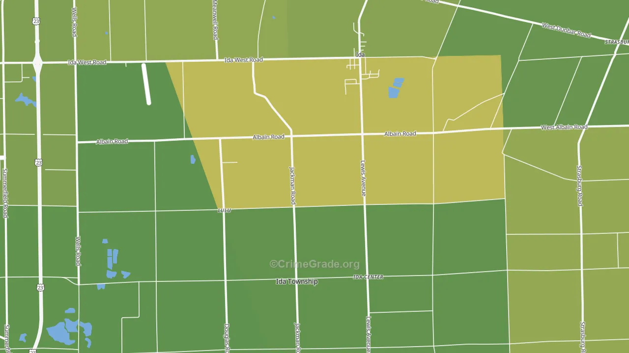 48140, MI Map of Vehicle Theft Rates