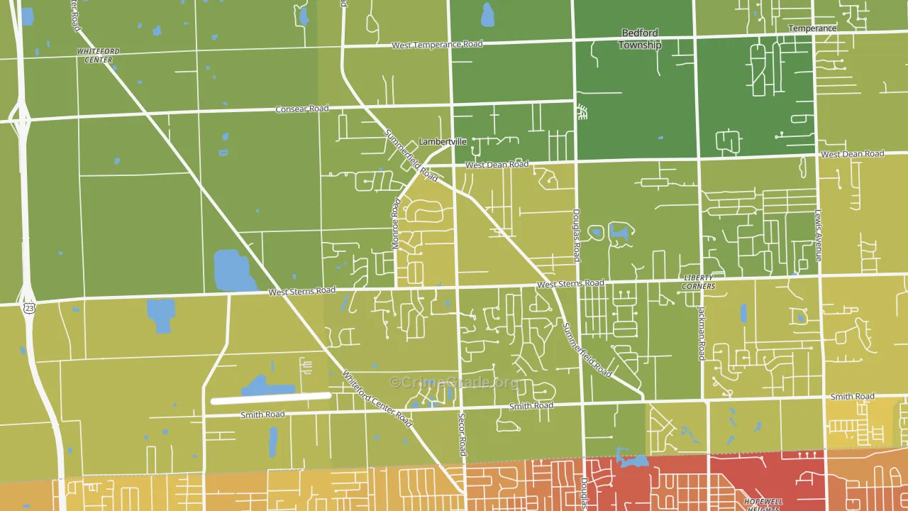 48144, MI Map of Vehicle Theft Rates