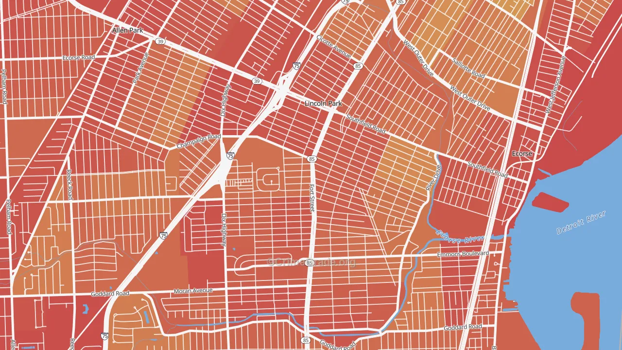 48146, MI Map of Vehicle Theft Rates