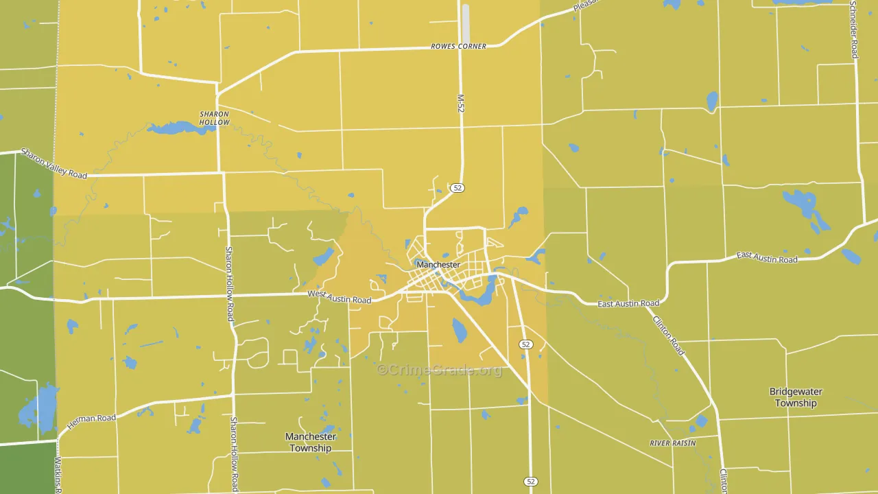 48158, MI Map of Vehicle Theft Rates