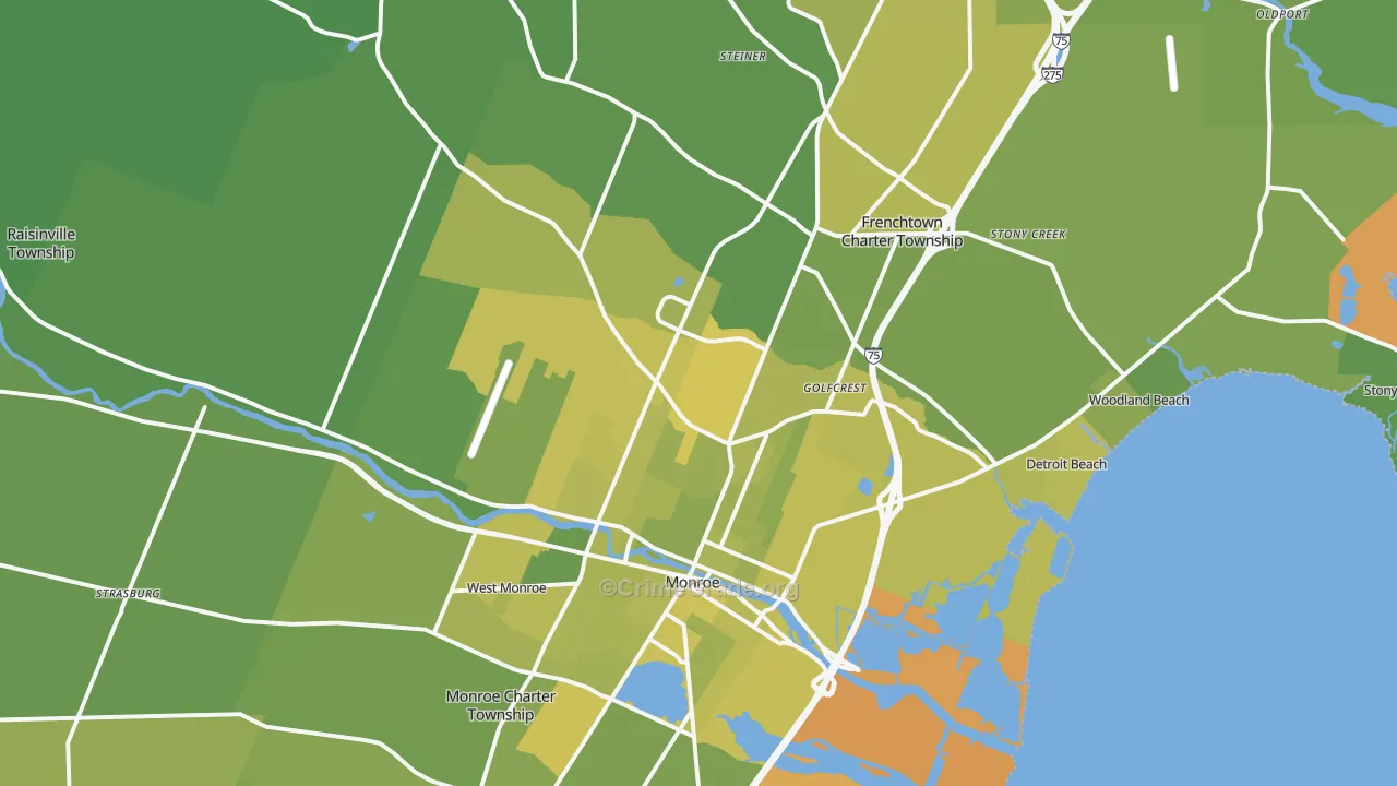 48162, MI Map of Vehicle Theft Rates