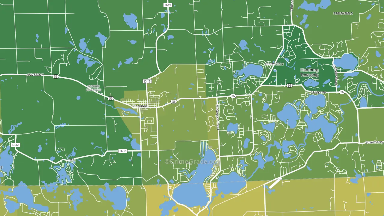 48169, MI Map of Vehicle Theft Rates