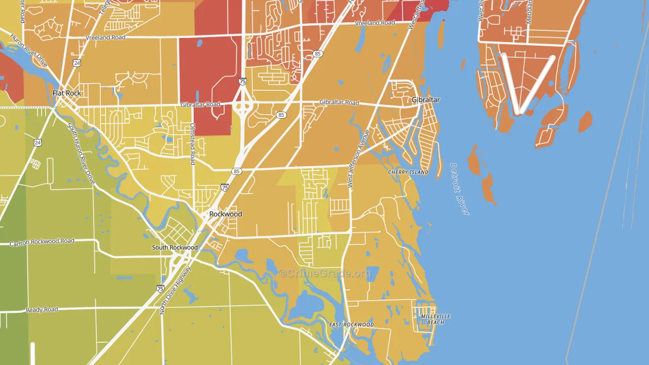 48173, MI Map of Vehicle Theft Rates