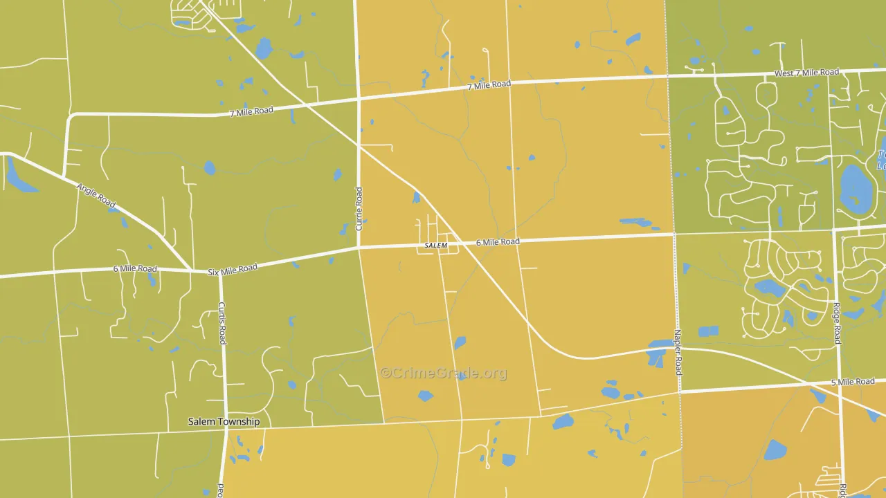 48175, MI Map of Vehicle Theft Rates