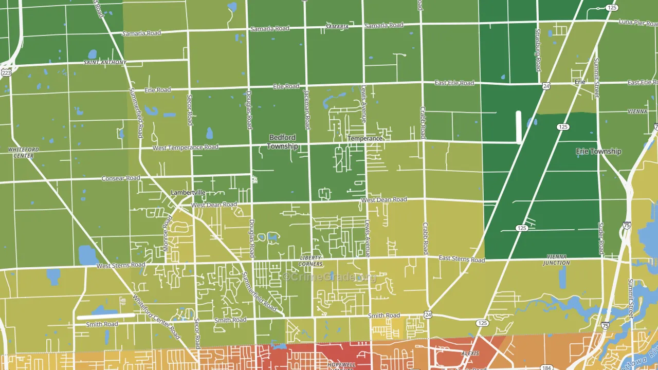 48182, MI Map of Vehicle Theft Rates