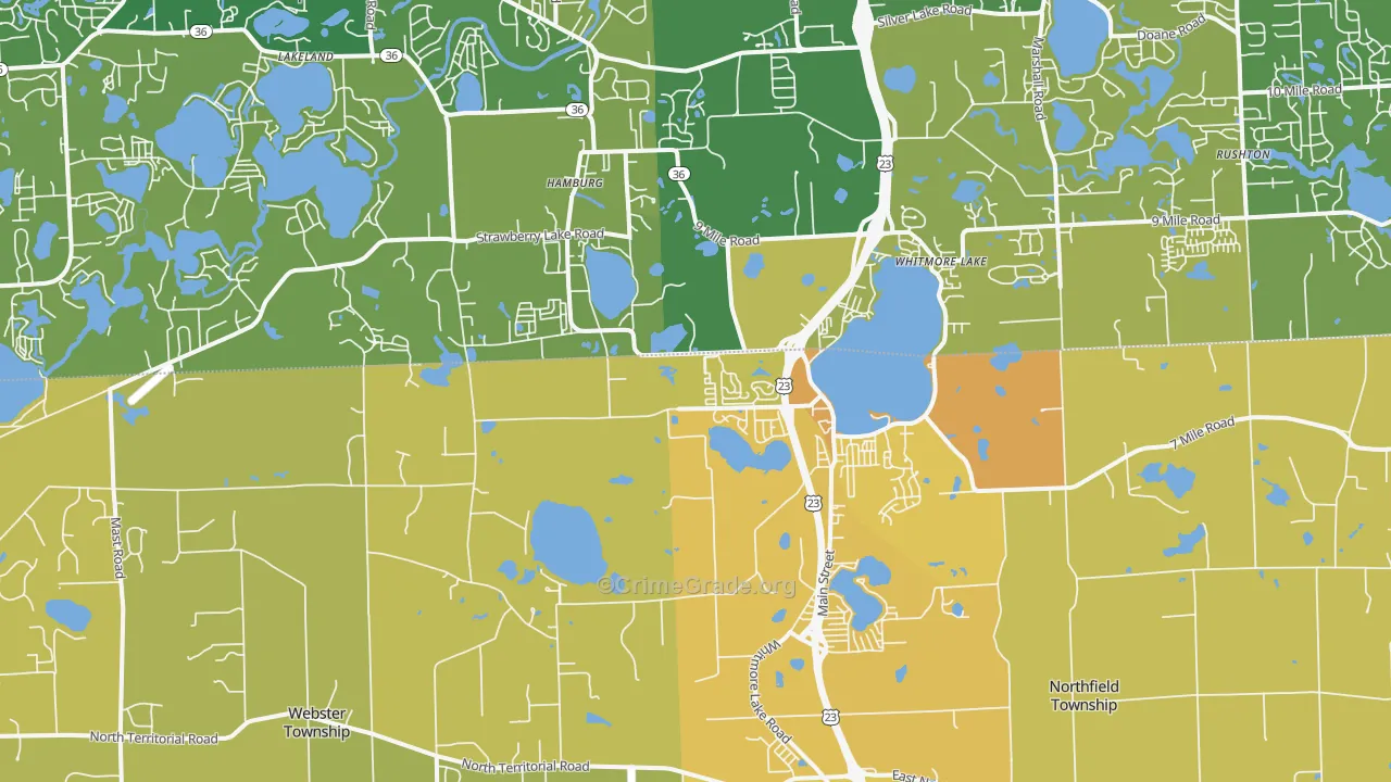 48189, MI Map of Vehicle Theft Rates