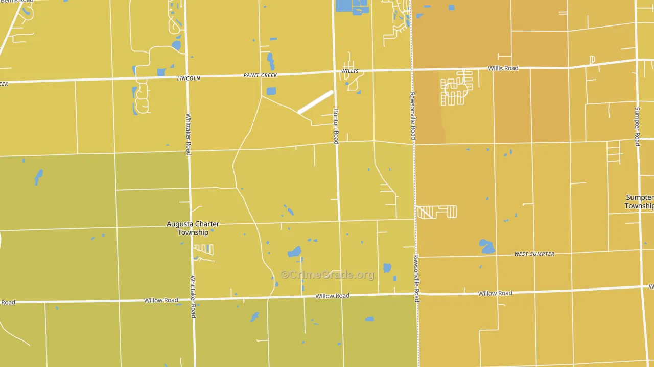 48191, MI Map of Vehicle Theft Rates