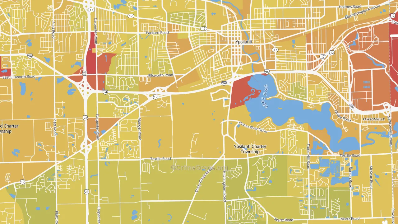 48197, MI Map of Vehicle Theft Rates