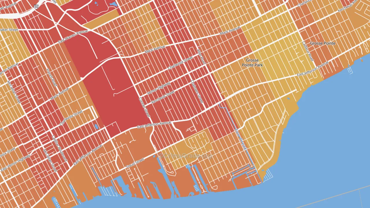 48215, MI Map of Vehicle Theft Rates