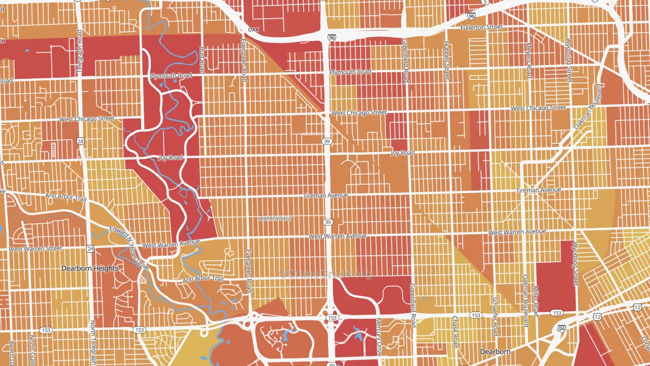 48228, MI Map of Vehicle Theft Rates