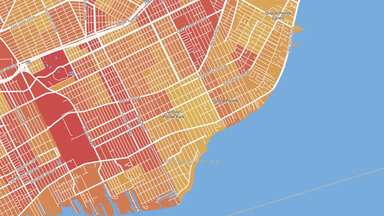 48230, MI Map of Vehicle Theft Rates