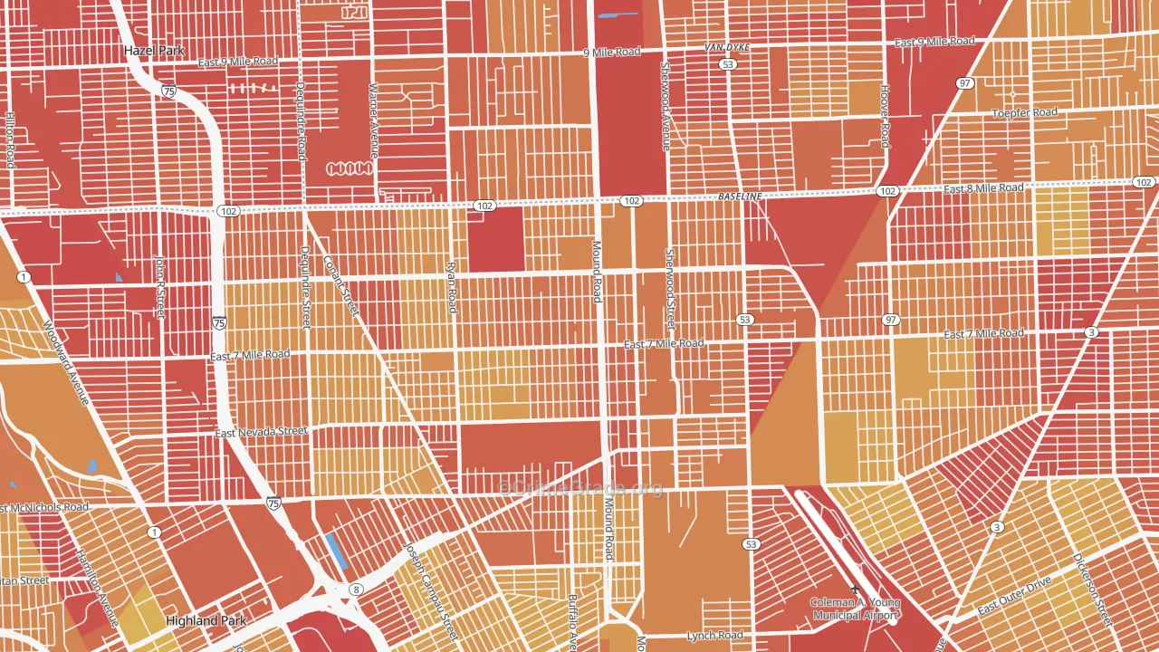 48234, MI Map of Vehicle Theft Rates