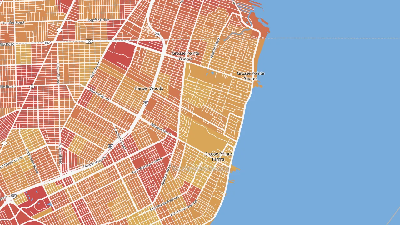 48236, MI Map of Vehicle Theft Rates
