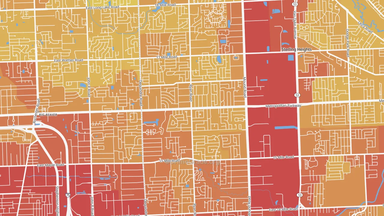 48310, MI Map of Vehicle Theft Rates
