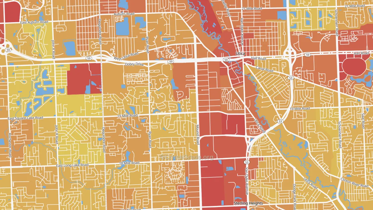 48314, MI Map of Vehicle Theft Rates