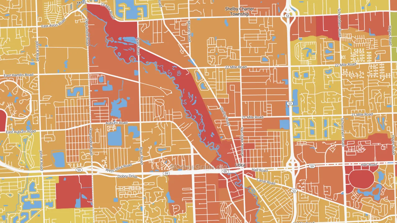 48317, MI Map of Vehicle Theft Rates