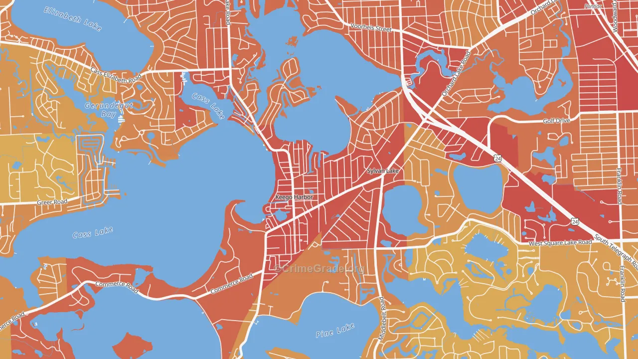 48320, MI Map of Vehicle Theft Rates