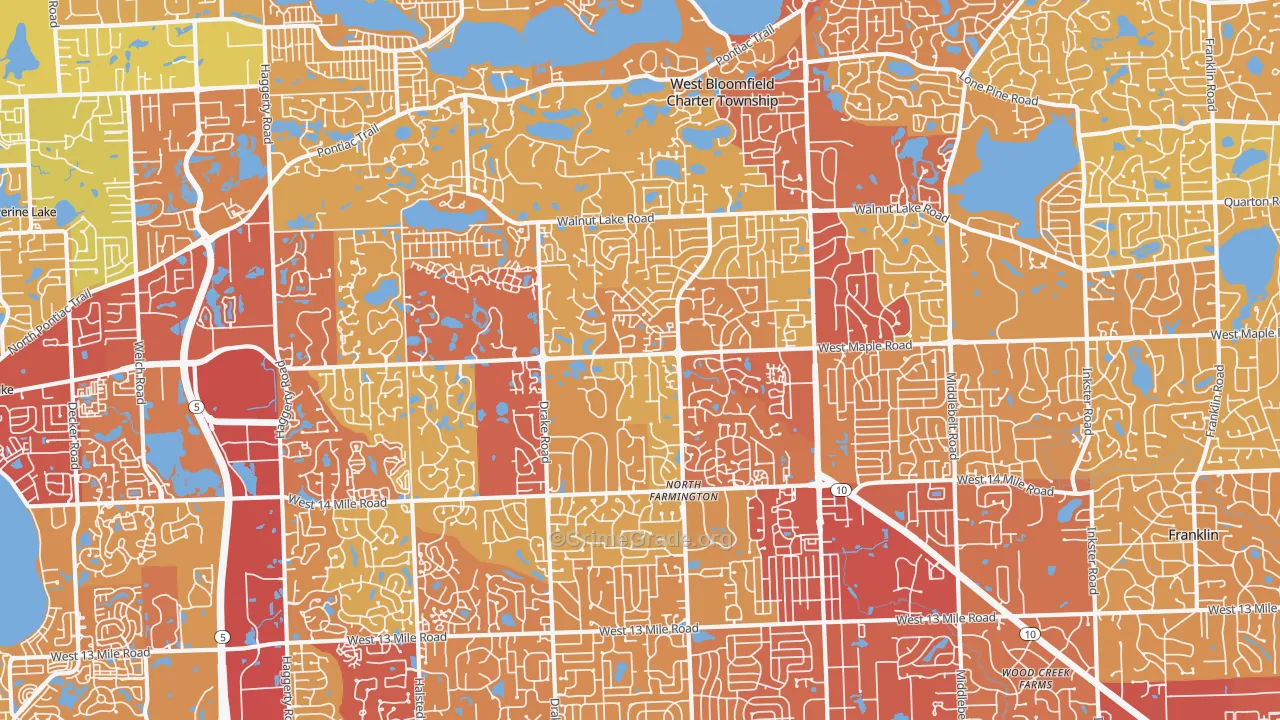 48322, MI Map of Vehicle Theft Rates
