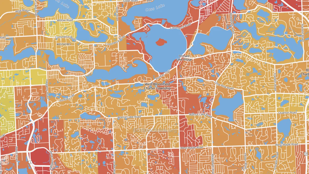 48323, MI Map of Vehicle Theft Rates