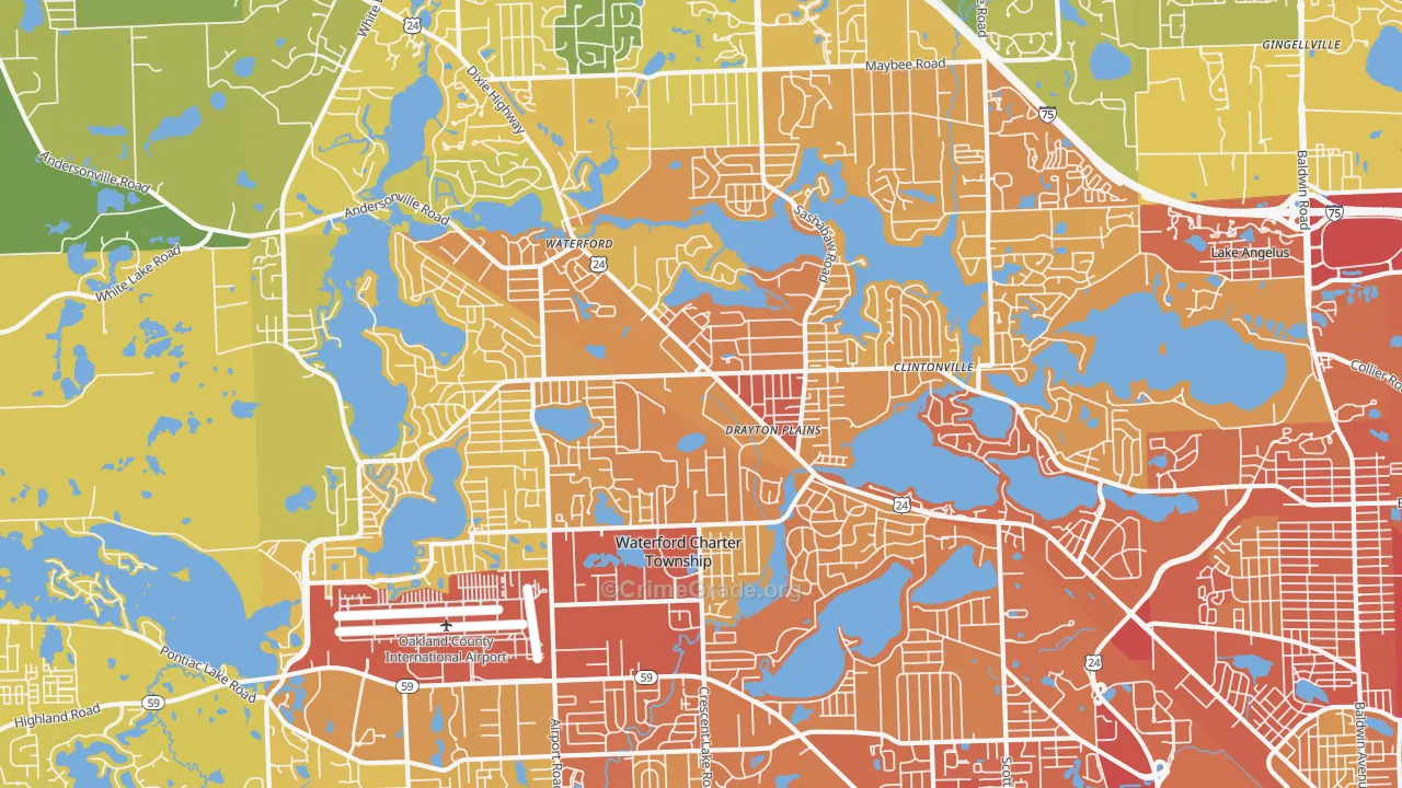 48329, MI Map of Vehicle Theft Rates