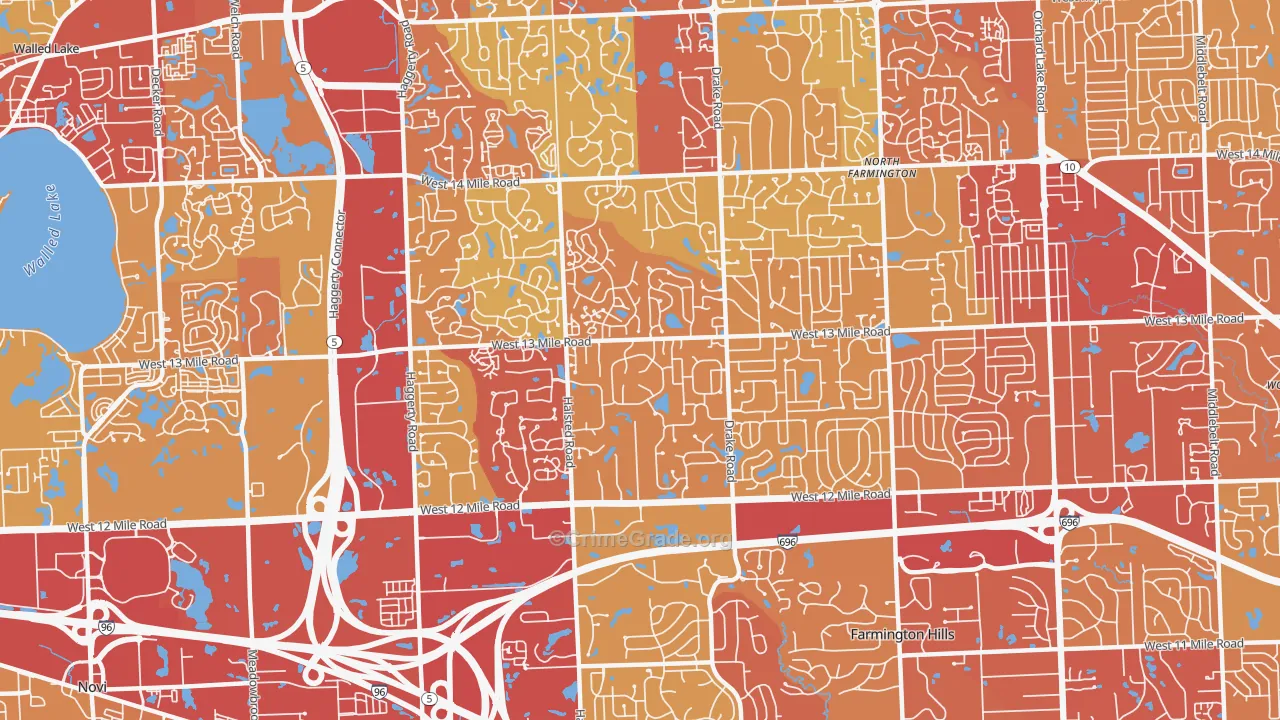 48331, MI Map of Vehicle Theft Rates
