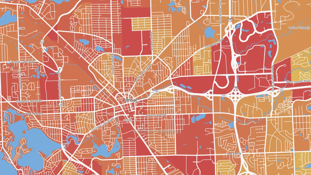 48342, MI Map of Vehicle Theft Rates